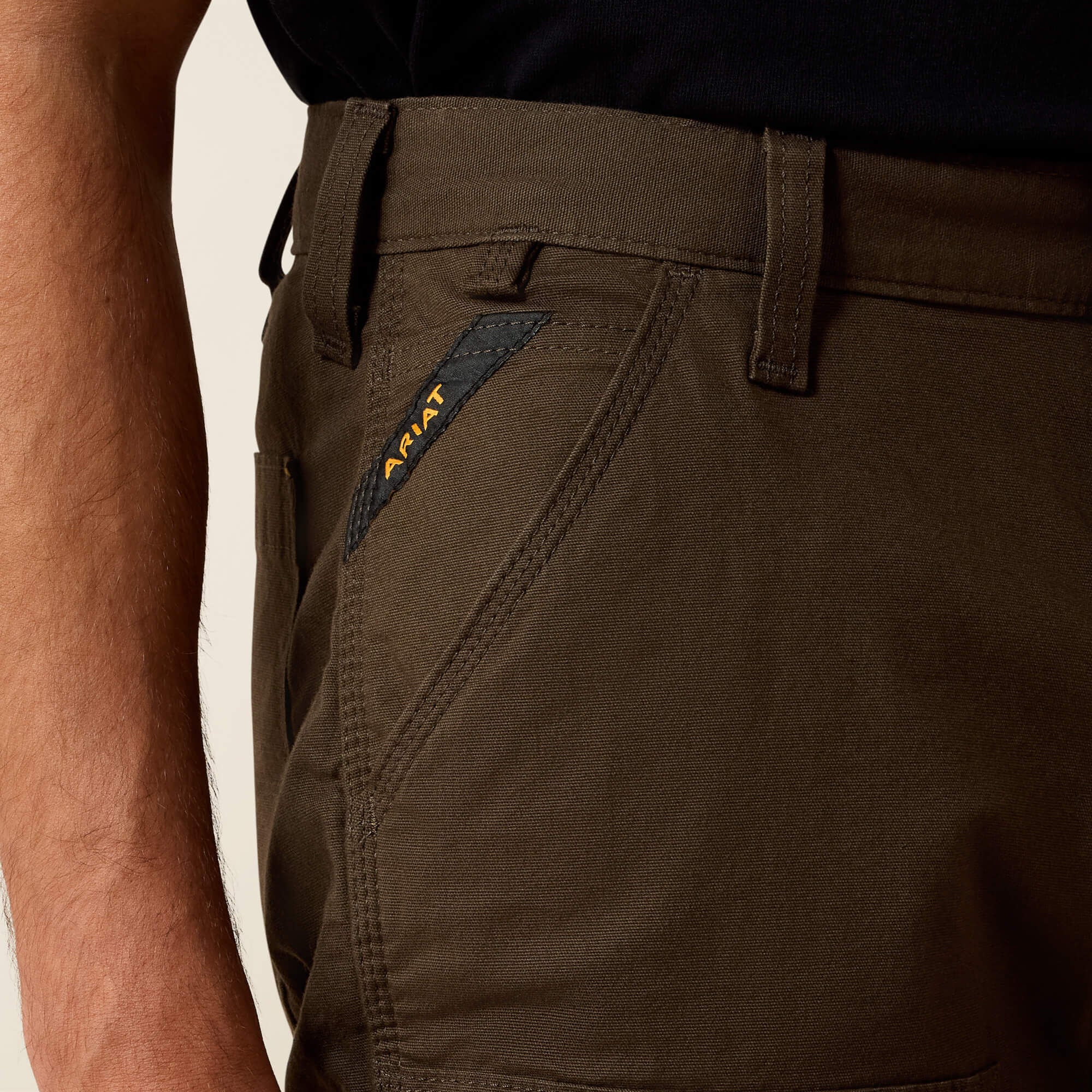 Men Rebar M4 Low Rise DuraStretch Made Tough Double Front Stackable Straight Leg Pant | Ariat Online