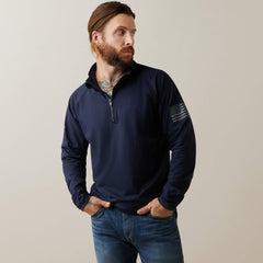 Men FR Combat Stretch Patriot 1/4 Zip Work Shirt | Ariat Discount