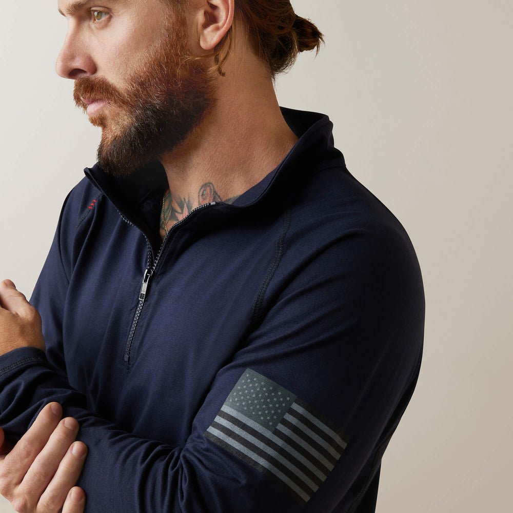 Men FR Combat Stretch Patriot 1/4 Zip Work Shirt | Ariat Discount