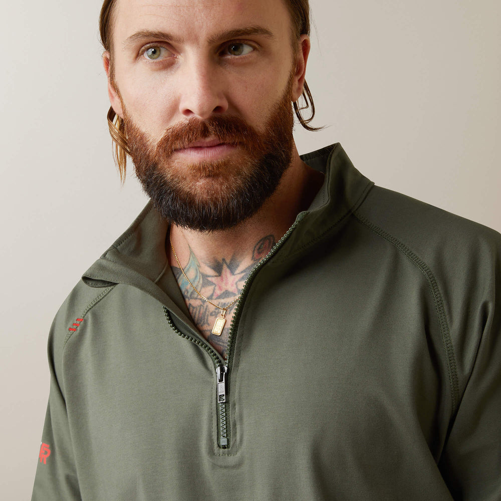 Men FR Combat Stretch Patriot 1/4 Zip Work Shirt | Ariat Discount
