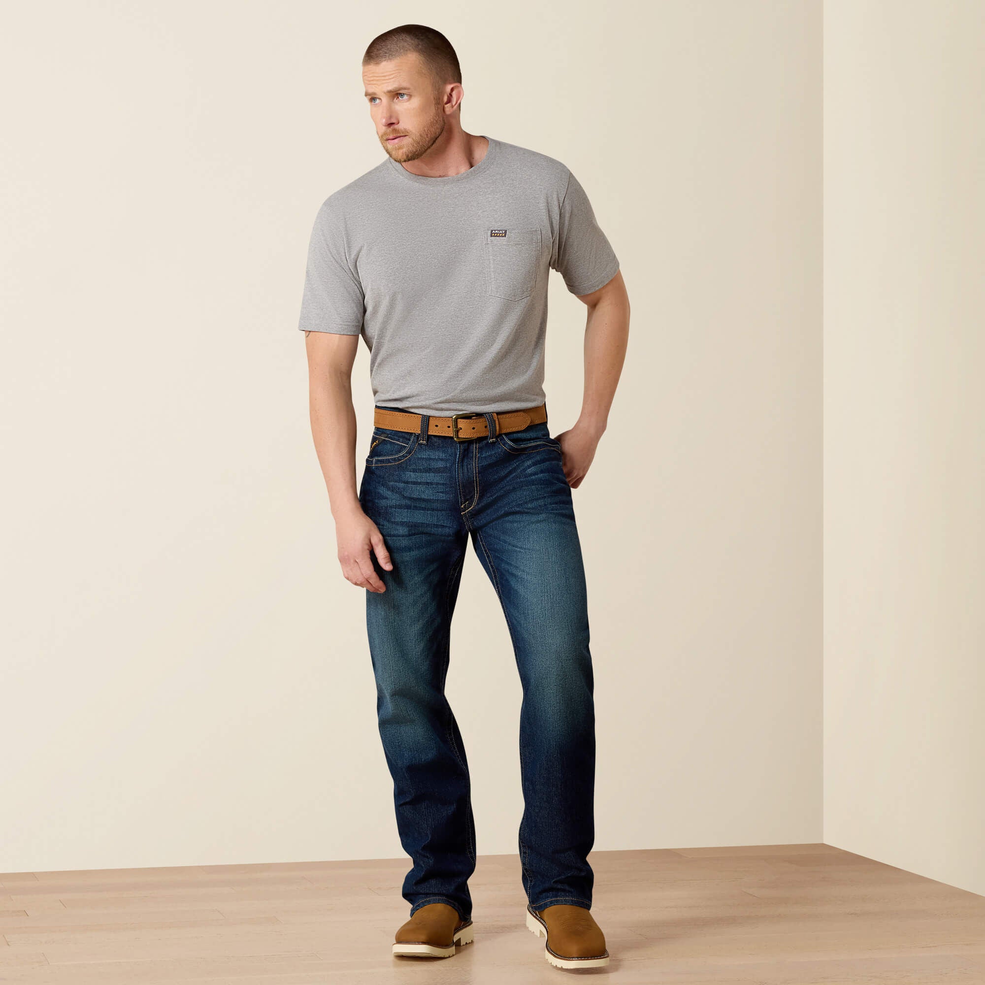 Men Rebar M4 Low Rise DuraStretch Edge Boot Cut Jean | Ariat