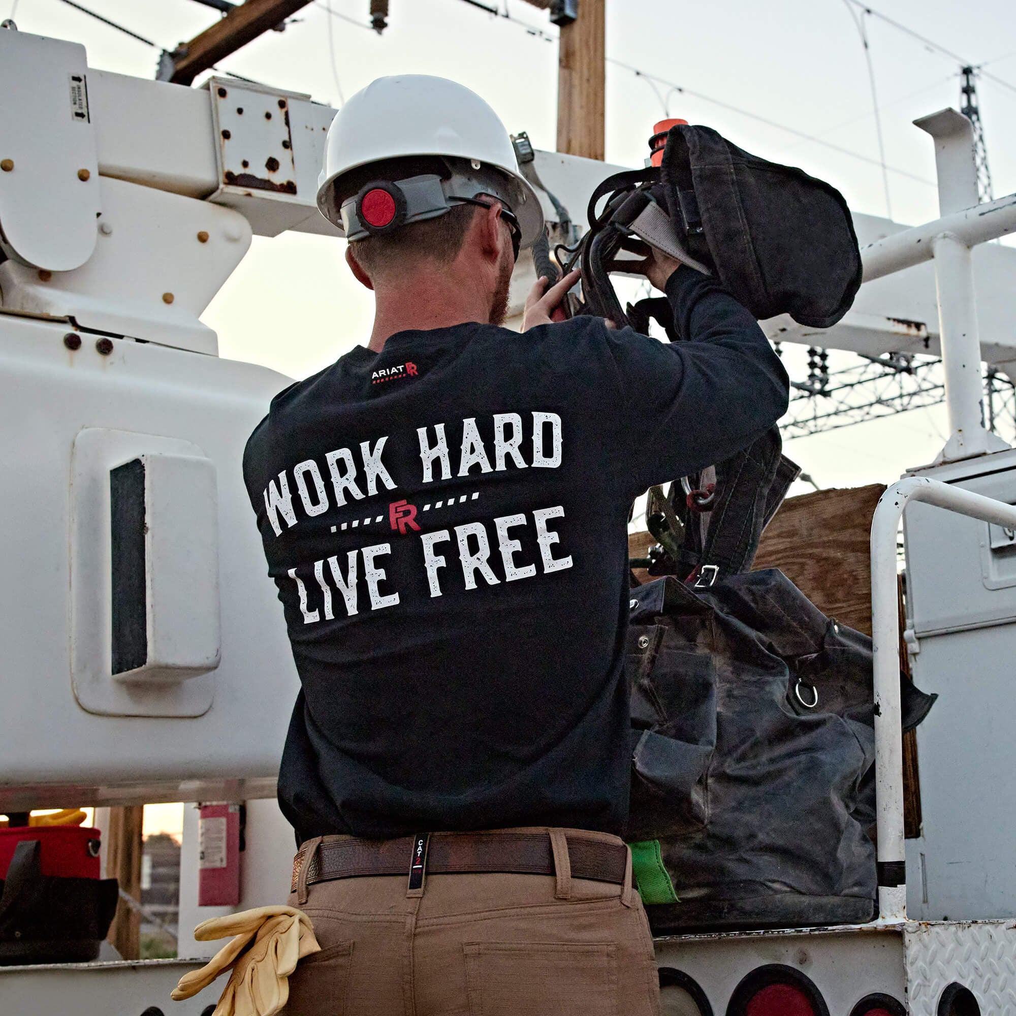 Men FR Work Hard Live Free T-Shirt | Ariat