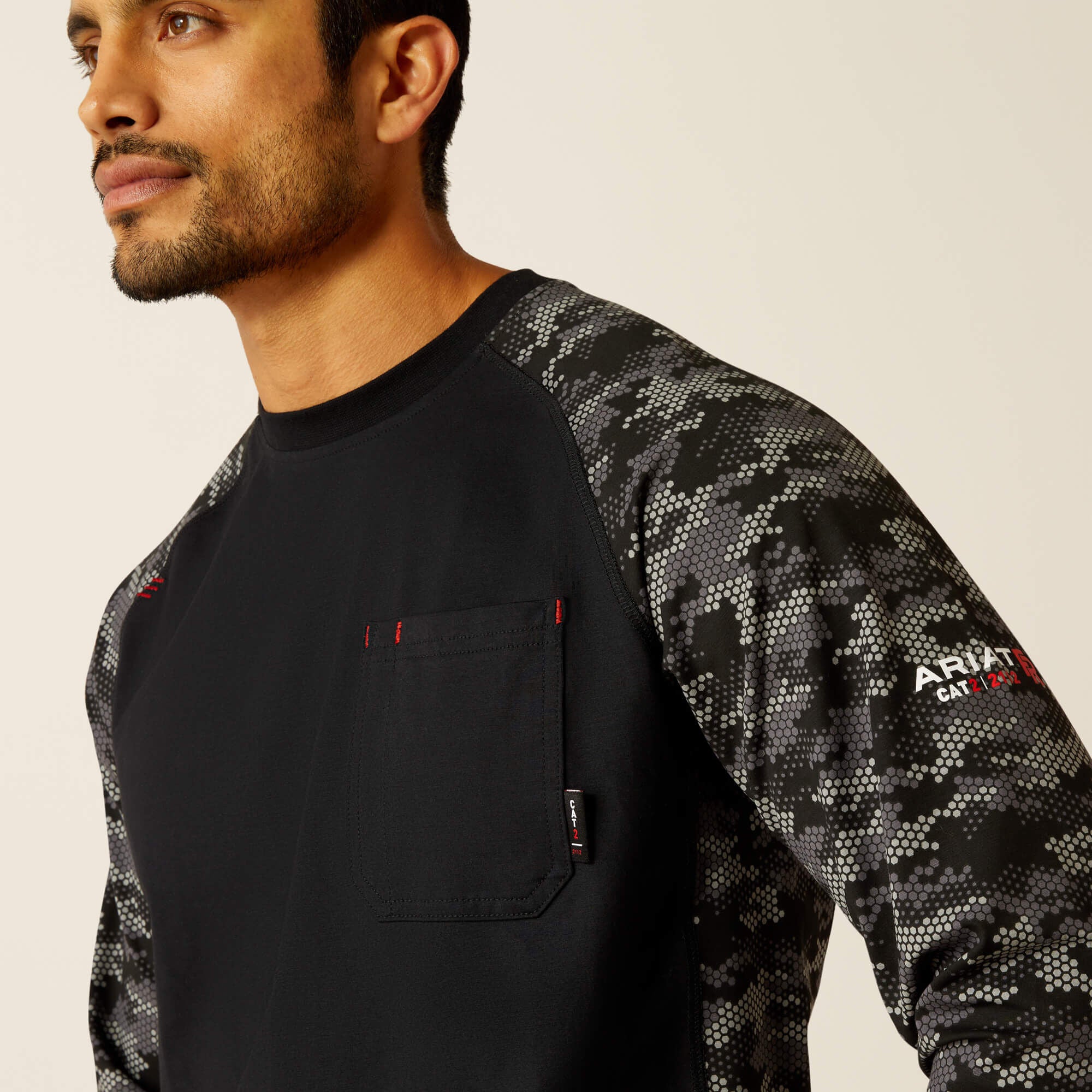 Men FR AC Stretch Camo Baseball T-Shirt | Ariat Online
