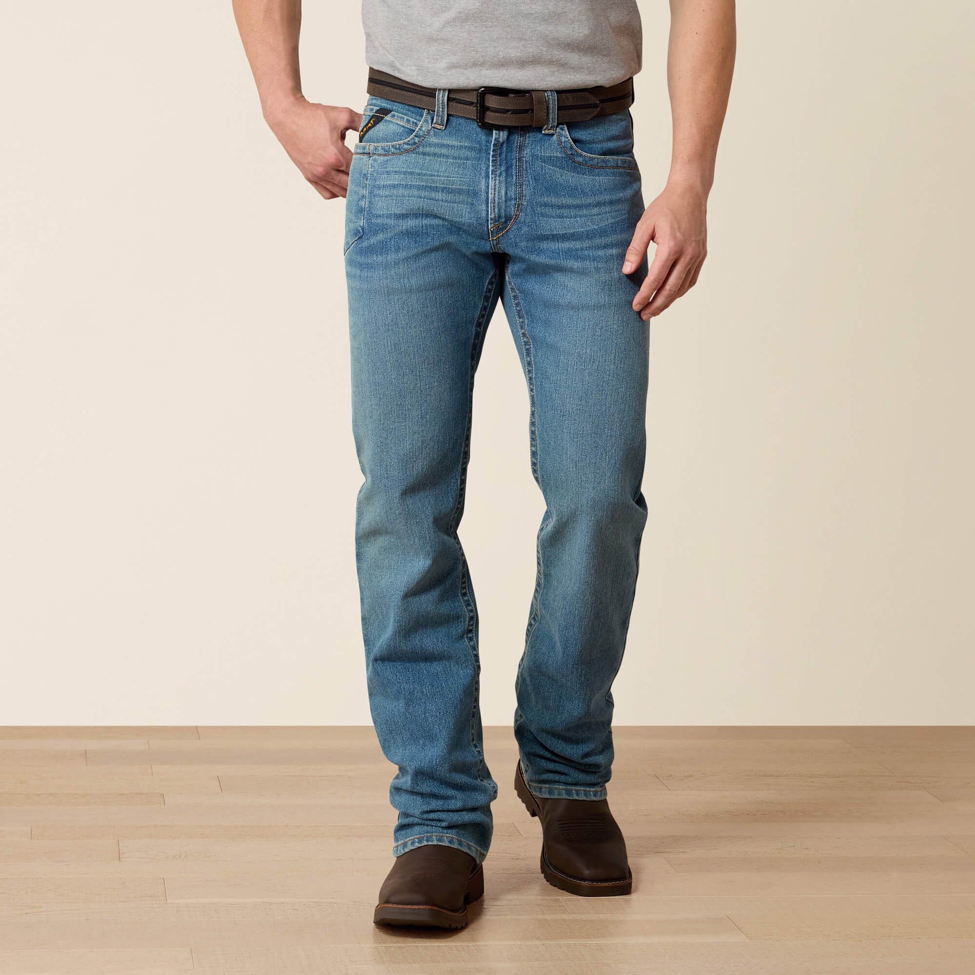 Men Rebar M4 Low Rise DuraStretch Edge Boot Cut Jean | Ariat on sale