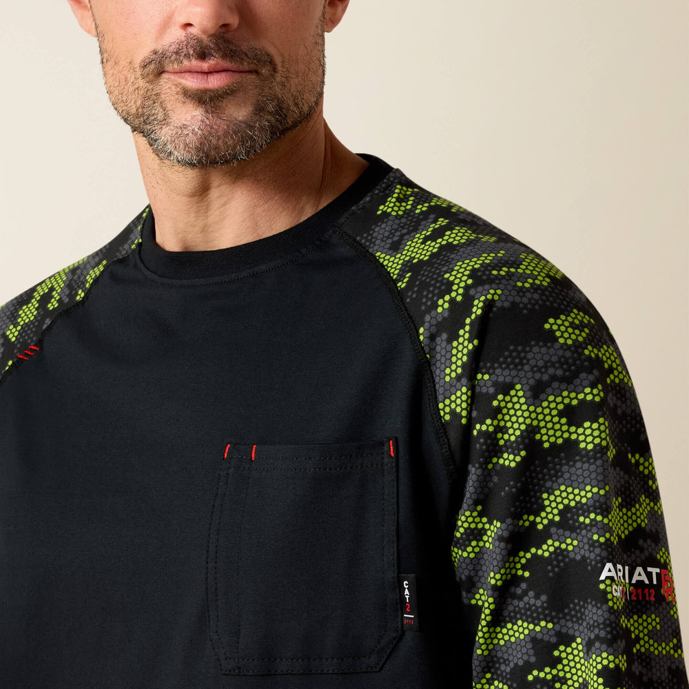 Men FR AC Stretch Camo Baseball T-Shirt | Ariat Online