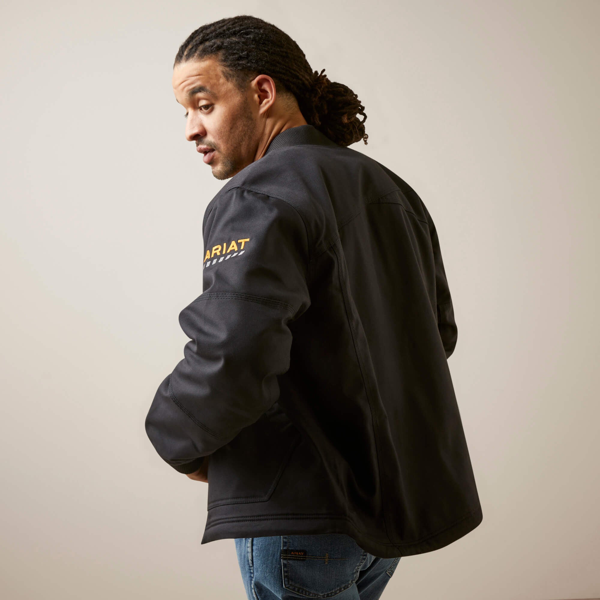 Men Rebar Stretch Canvas Bomber Jacket | Ariat us