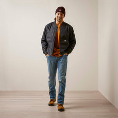 Men Rebar Stretch Canvas Bomber Jacket | Ariat us