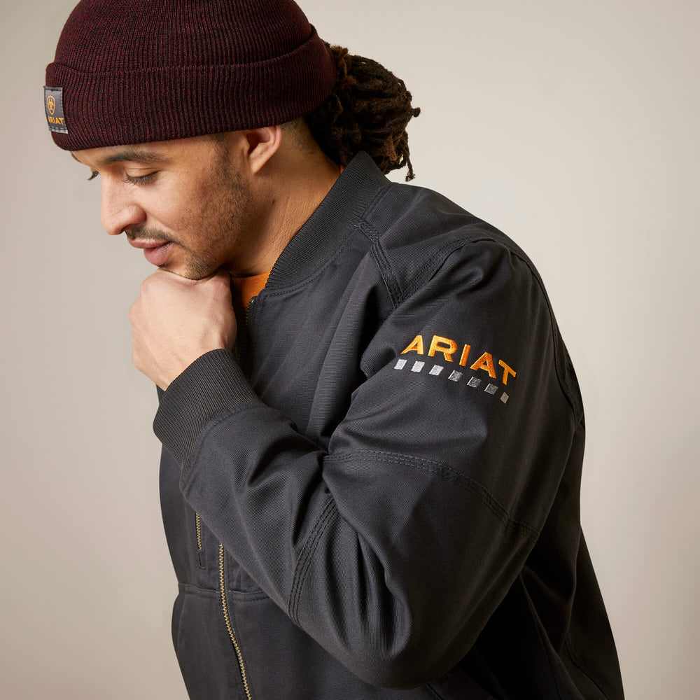 Men Rebar Stretch Canvas Bomber Jacket | Ariat us