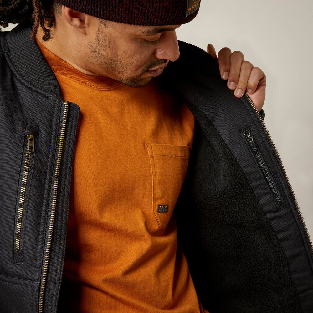 Men Rebar Stretch Canvas Bomber Jacket | Ariat us