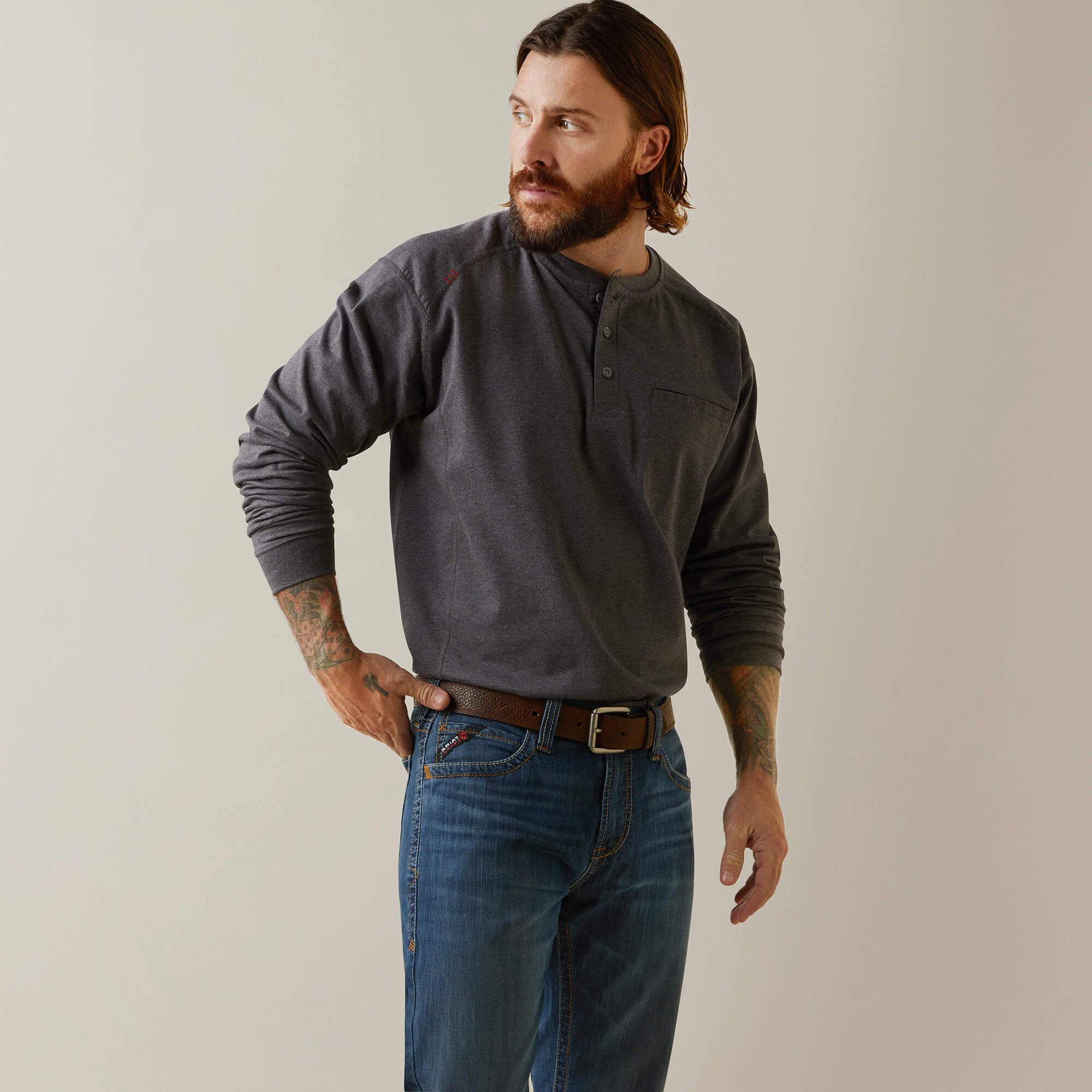 Men FR Air Refinery Row Graphic Henley Top | Ariat near me