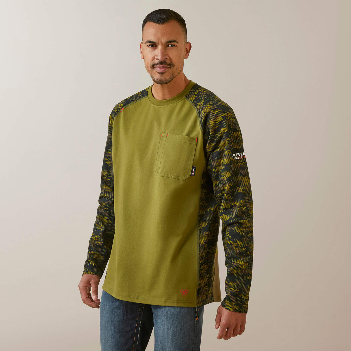 Men FR AC Stretch Camo Baseball T-Shirt | Ariat Online