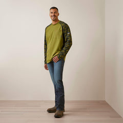 Men FR AC Stretch Camo Baseball T-Shirt | Ariat Online