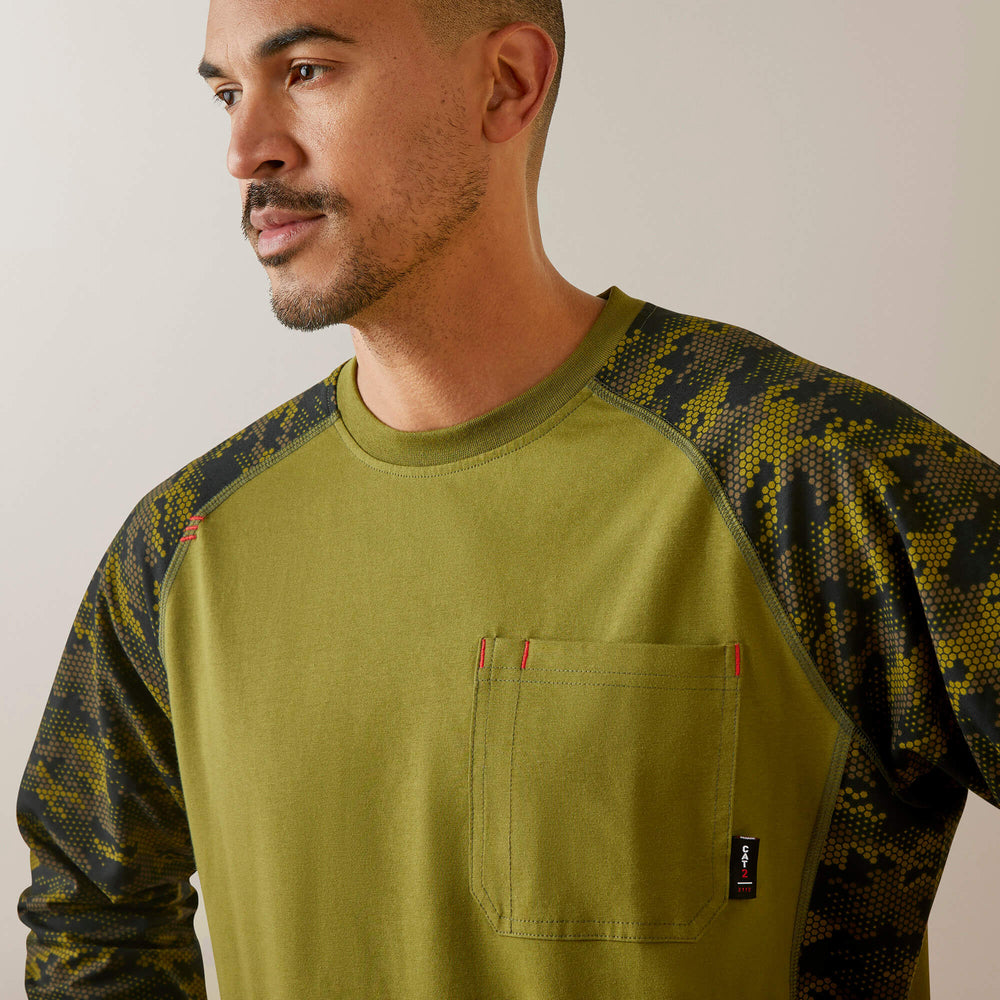 Men FR AC Stretch Camo Baseball T-Shirt | Ariat Online