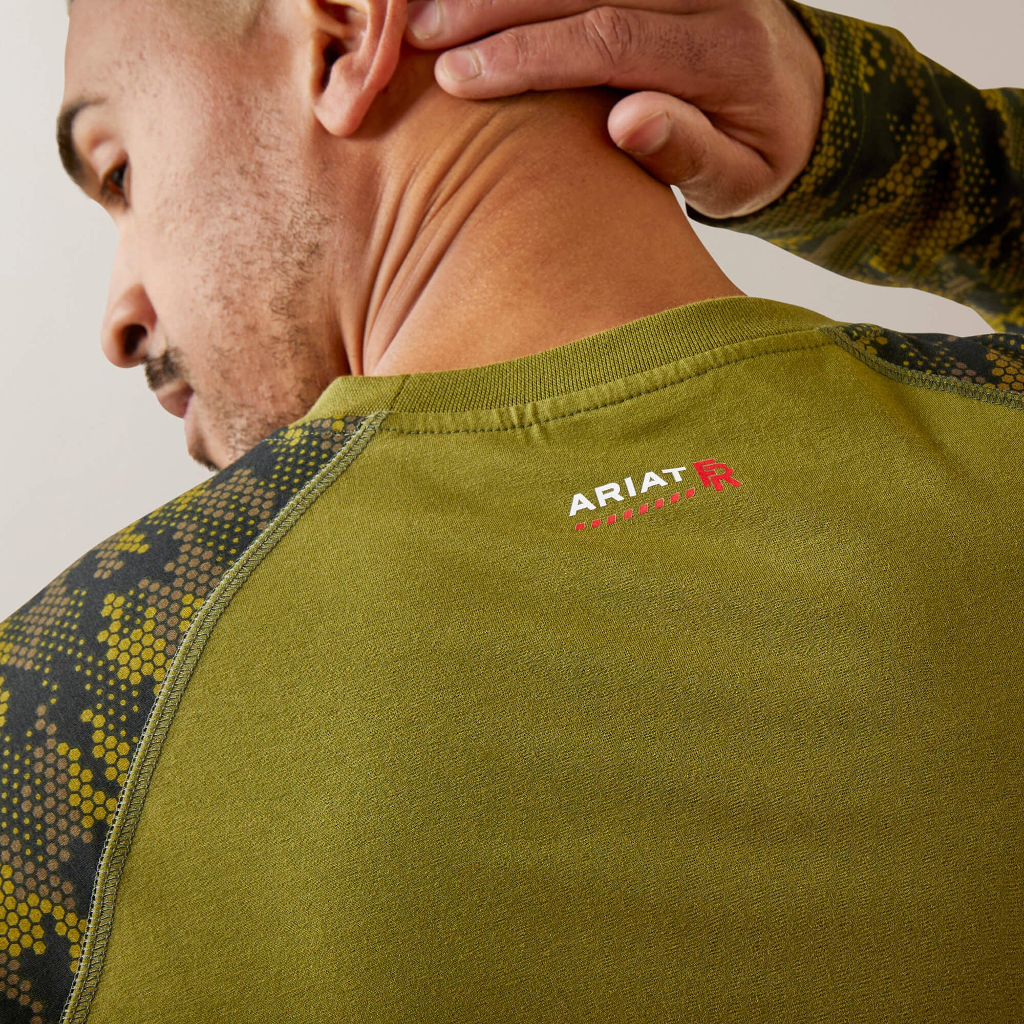 Men FR AC Stretch Camo Baseball T-Shirt | Ariat Online