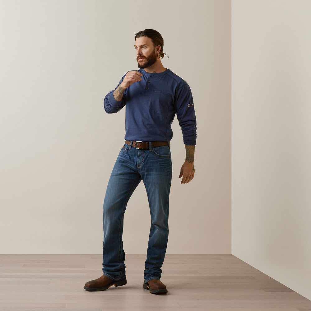 Men FR Air Refinery Row Graphic Henley Top | Ariat for sale