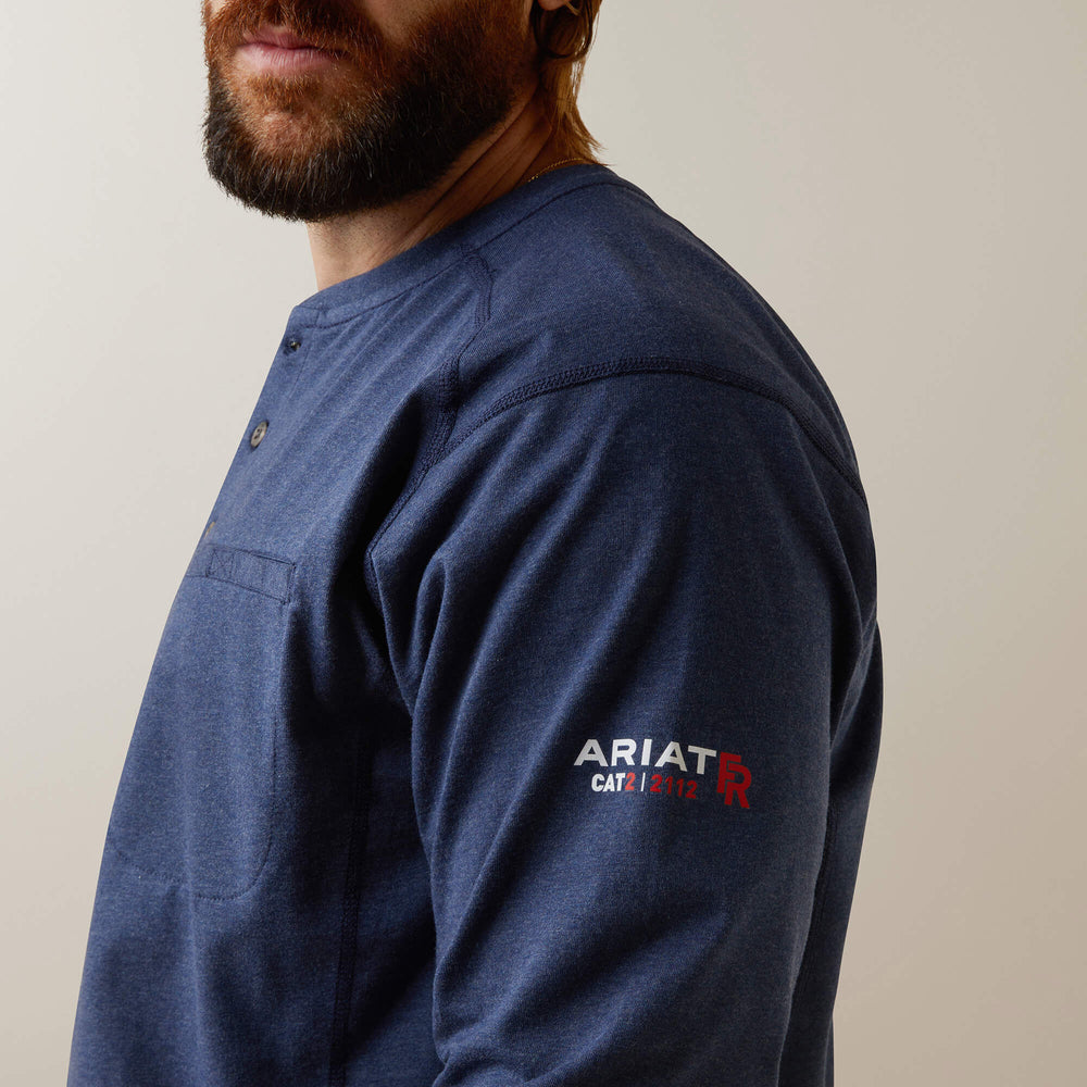 Men FR Air Refinery Row Graphic Henley Top | Ariat for sale