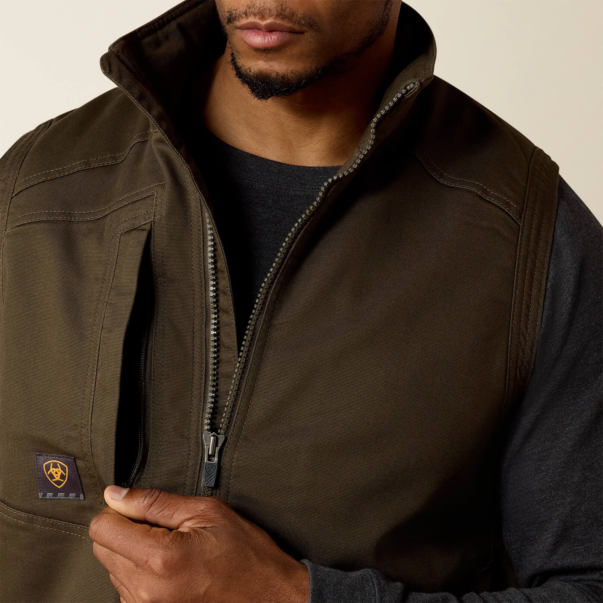 Men Rebar Washed DuraCanvas Insulated Vest | Ariat us