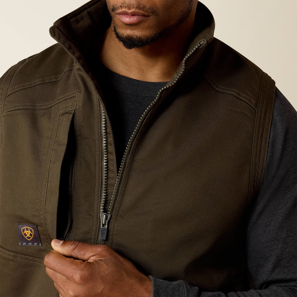 Men Rebar Washed DuraCanvas Insulated Vest | Ariat us