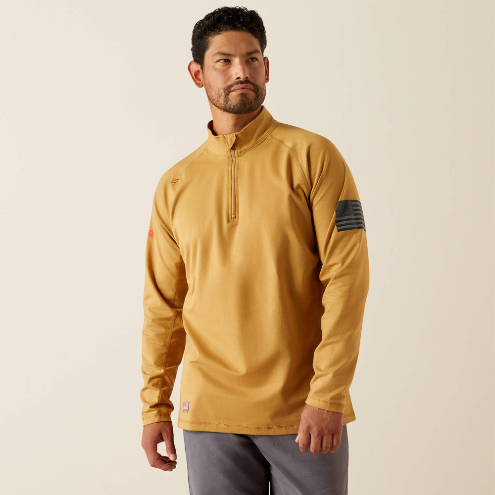 Men FR Combat Stretch Patriot 1/4 Zip Work Shirt | Ariat on sale