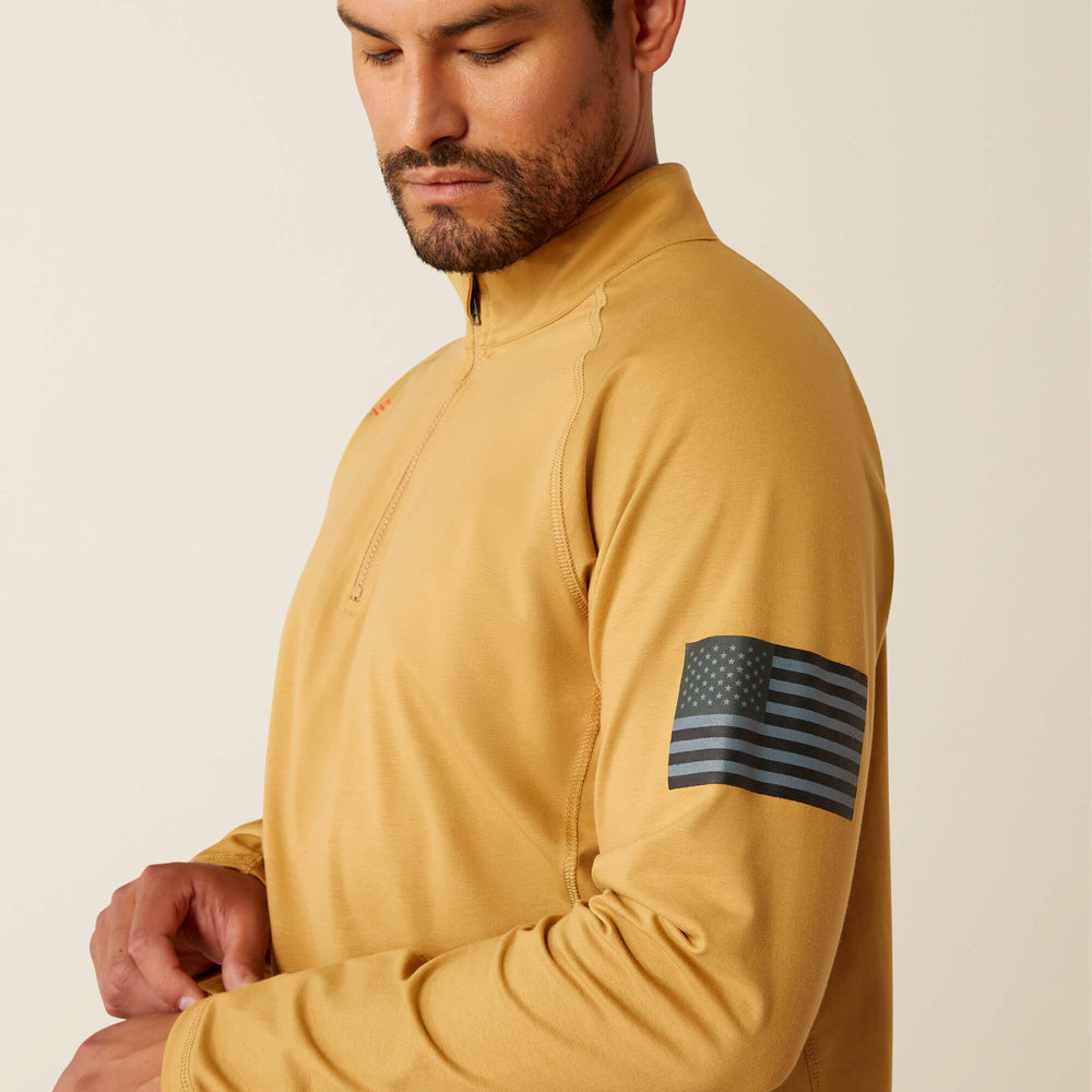Men FR Combat Stretch Patriot 1/4 Zip Work Shirt | Ariat on sale
