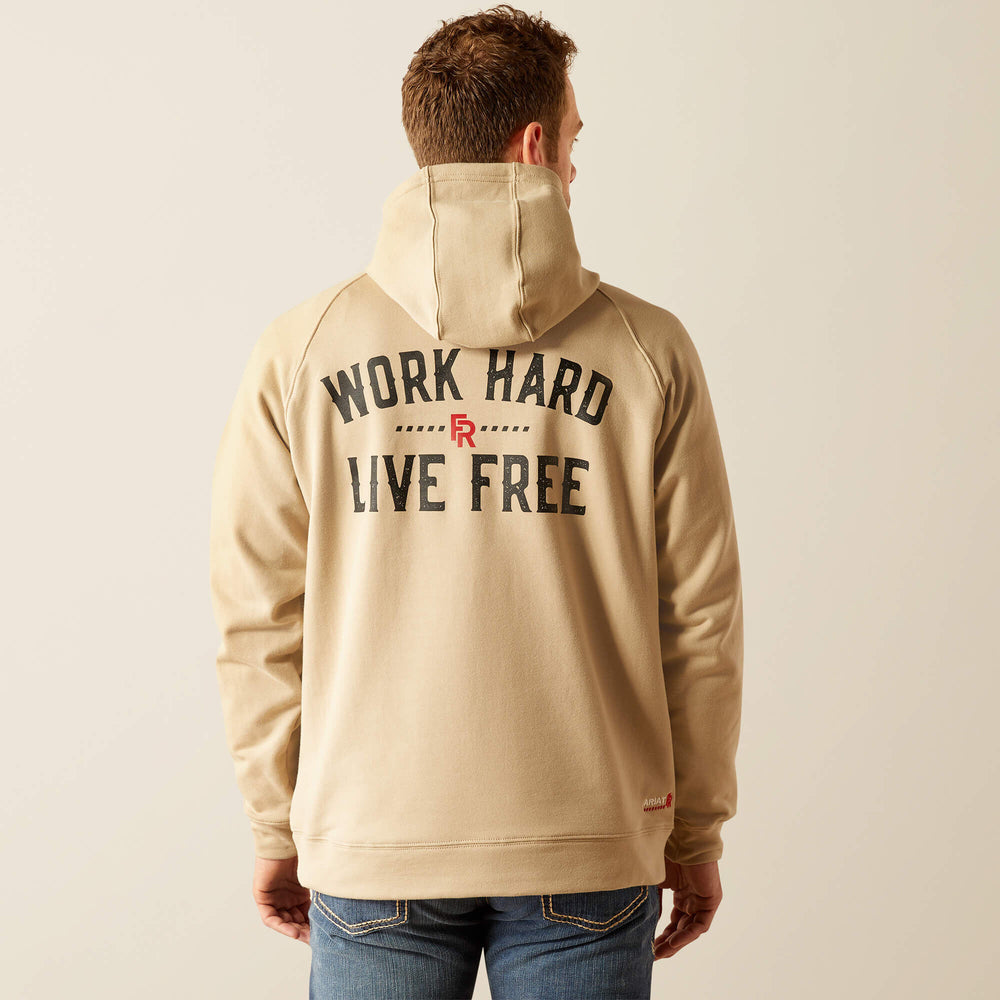 Men FR DuraStretch Work Hard Live Free Hoodie | Ariat