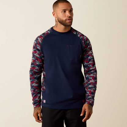Men FR AC Stretch Camo Baseball T-Shirt | Ariat Online