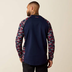 Men FR AC Stretch Camo Baseball T-Shirt | Ariat Online