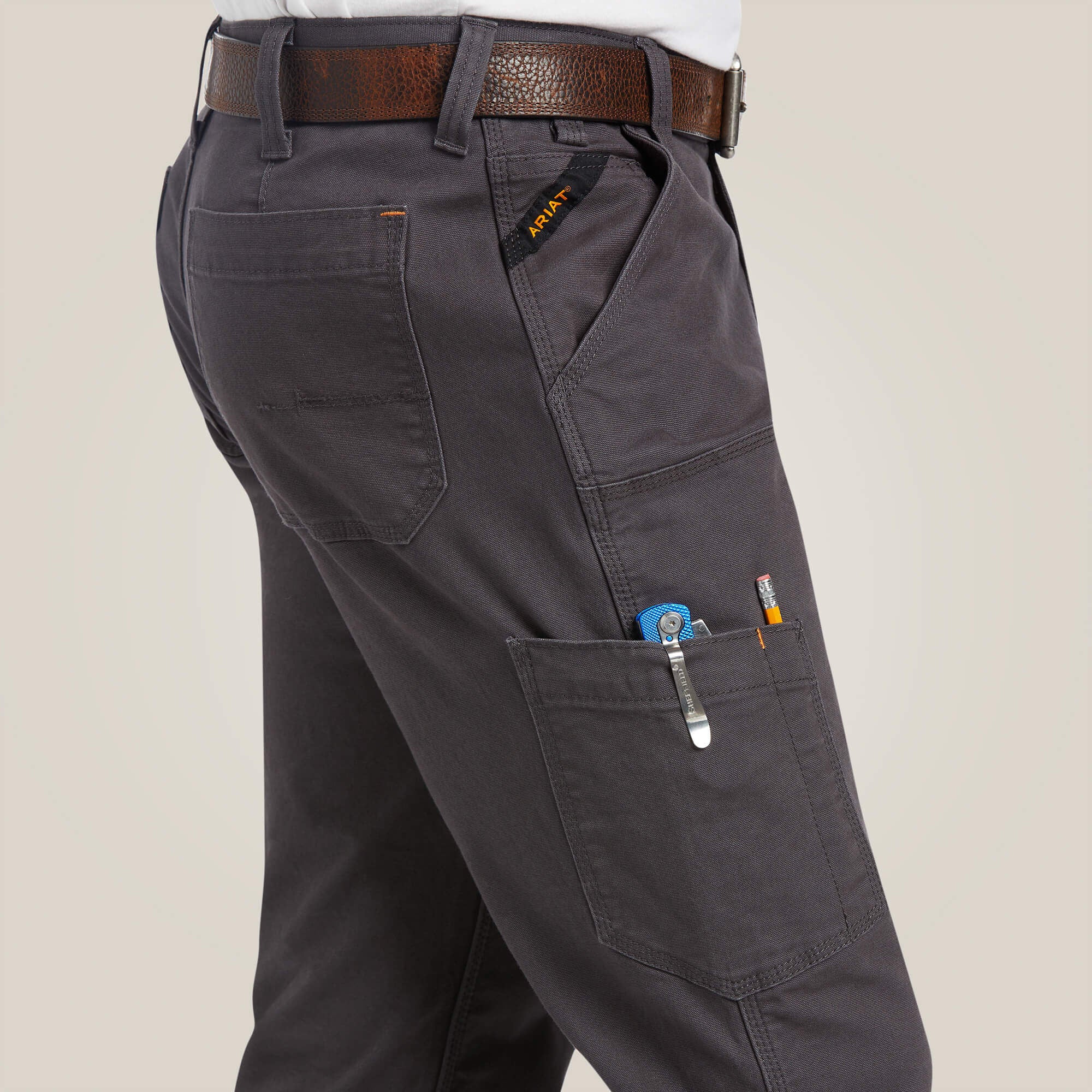 Men Rebar M7 Slim DuraStretch Made Tough Double Front Straight Pant | Ariat
