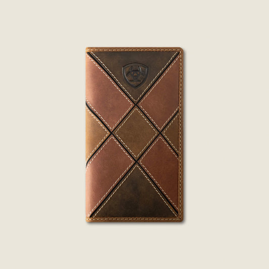 Men Patchwork Embroidered Logo Rodeo Wallet | Ariat on sale