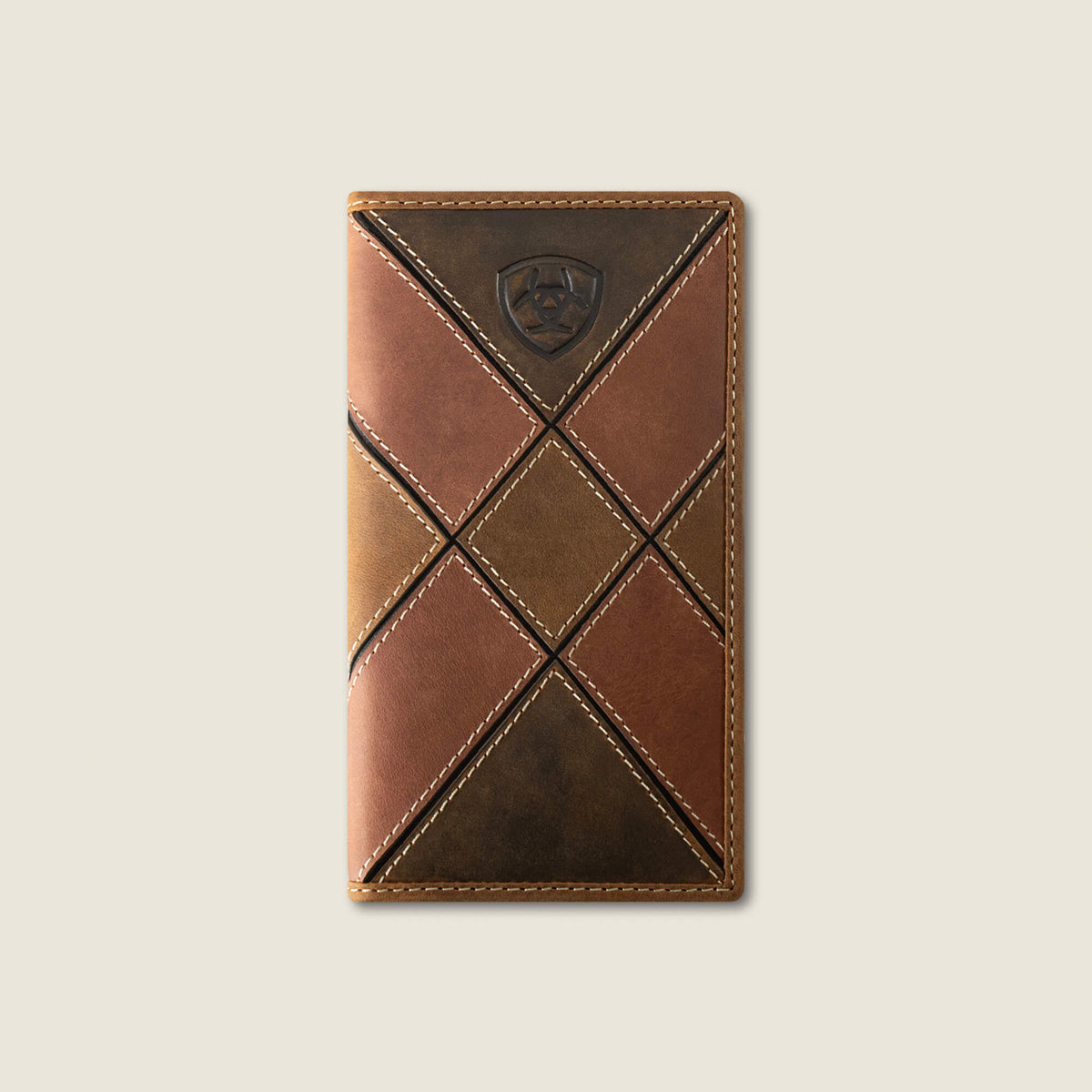 Men Patchwork Embroidered Logo Rodeo Wallet | Ariat on sale