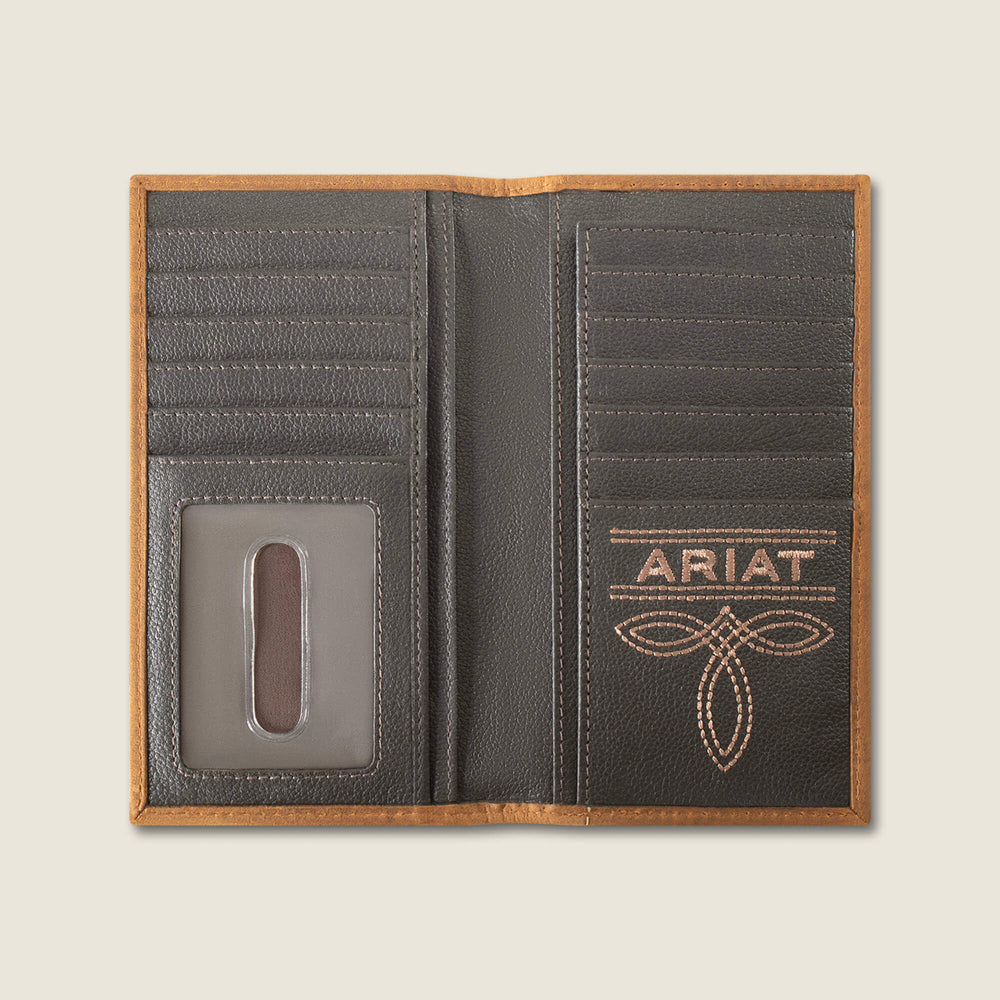 Men Patchwork Embroidered Logo Rodeo Wallet | Ariat on sale