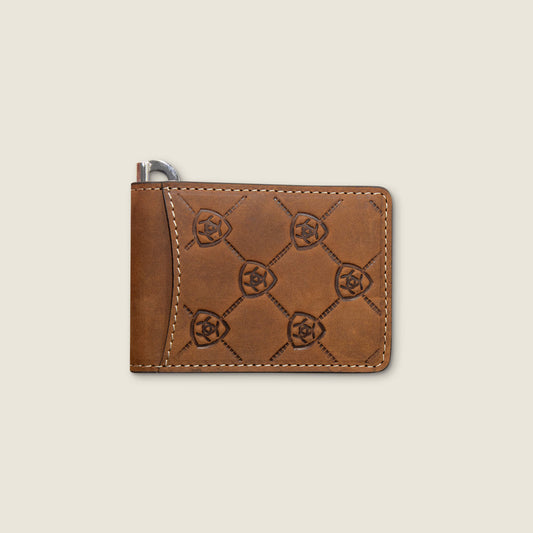 Men Ariat Logo Print Money Clip Wallet | Ariat Online