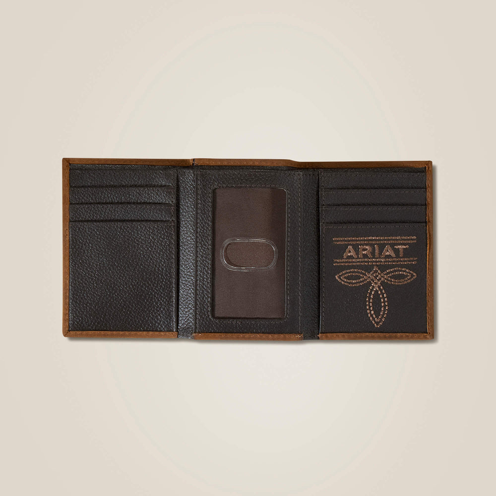 Men Flag Shield Trifold Wallet | Ariat Discount