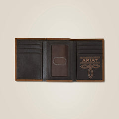 Men Flag Shield Trifold Wallet | Ariat Discount