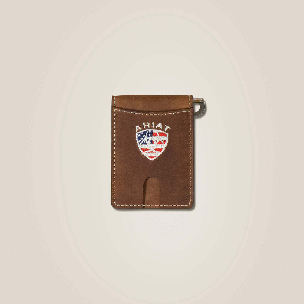 Men Flag Shield Clip Wallet | Ariat near me