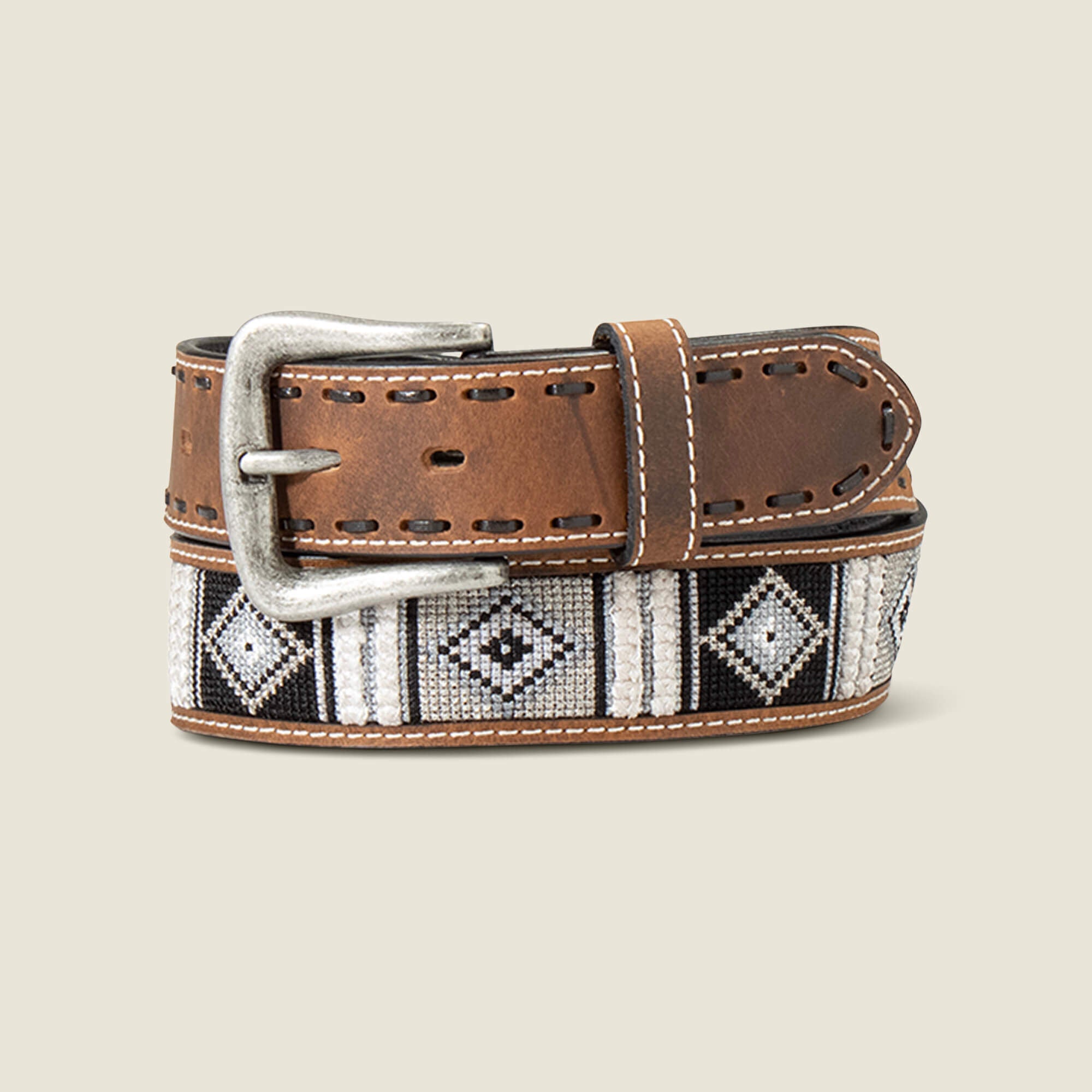 Men Woven Geo Inlay Belt | Ariat Discount