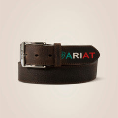 Men Mexico embossed logo belt | Ariat us