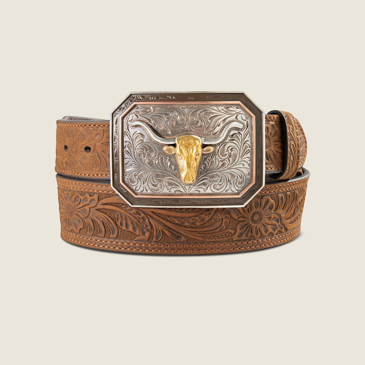 Men Floral Embossed Belt | Ariat Outlet