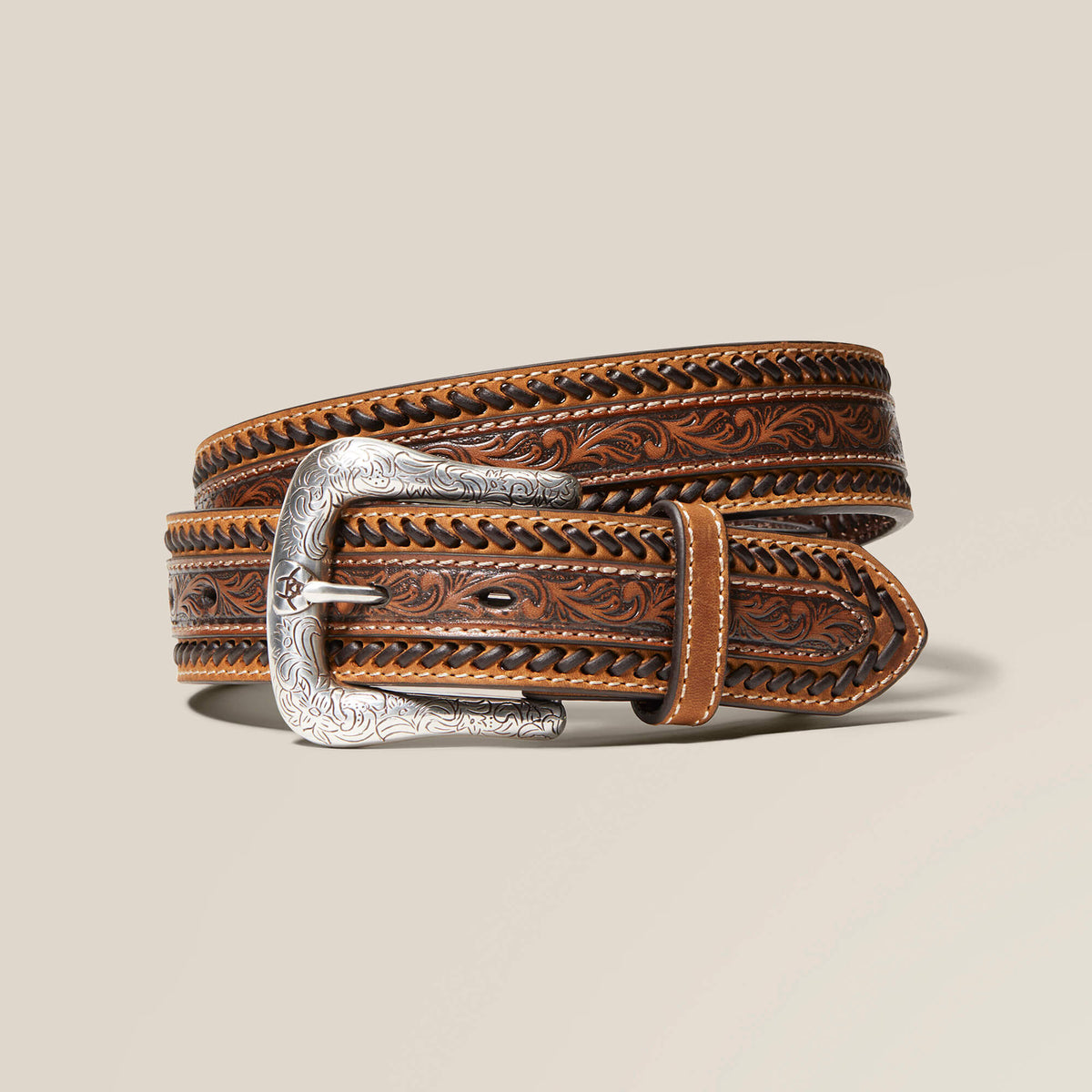 Men Filigree Stripe Belt | Ariat for sale