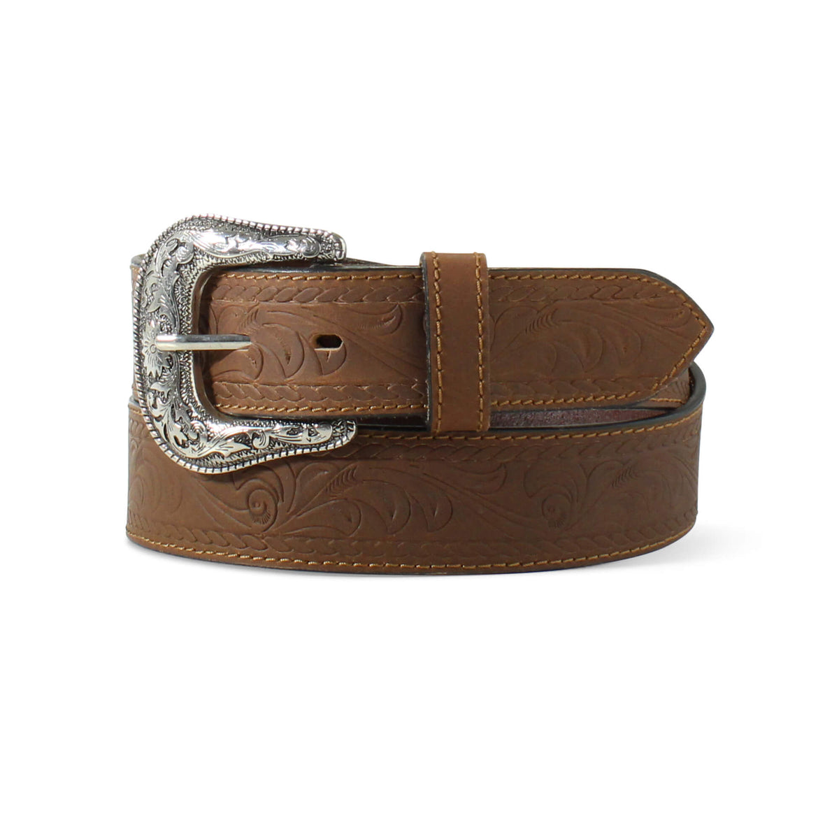Men Floral Embossed Belt | Ariat us