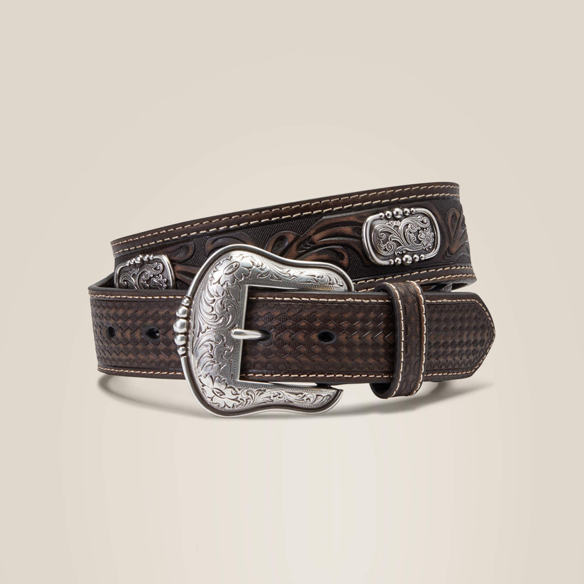 Men Filigree Concho Belt | Ariat Online