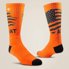 Men Patriot Graphic Crew Work Sock 2 Pair Multi Color Pack | Ariat Outlet