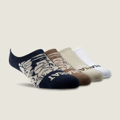 Men Hilo No Slip No Show Sock 4 Pair Multi Color Pack | Ariat Discount
