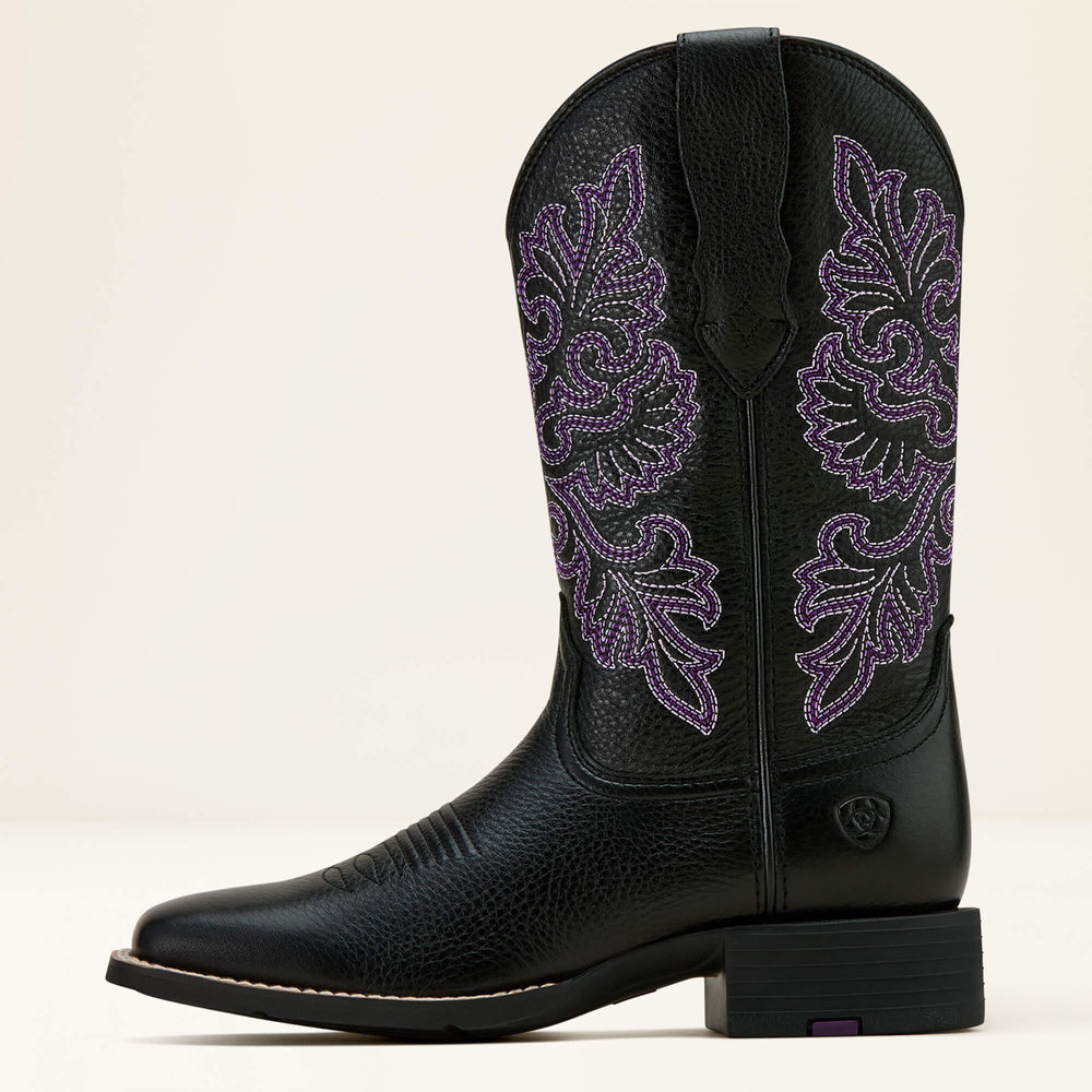 Women Round Up StretchFit Wide Square Toe Western Boot | Ariat for sale