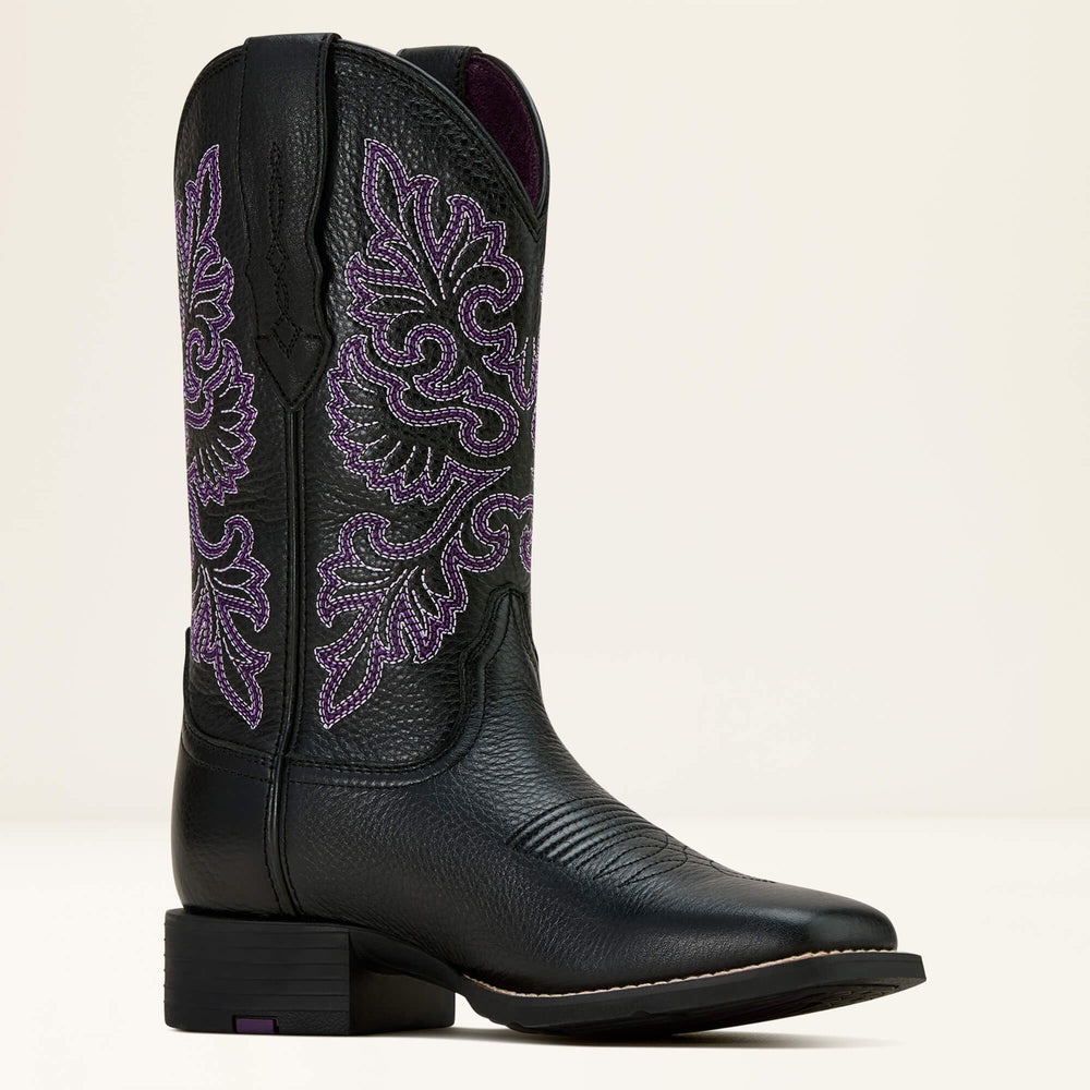 Women Round Up StretchFit Wide Square Toe Western Boot | Ariat for sale