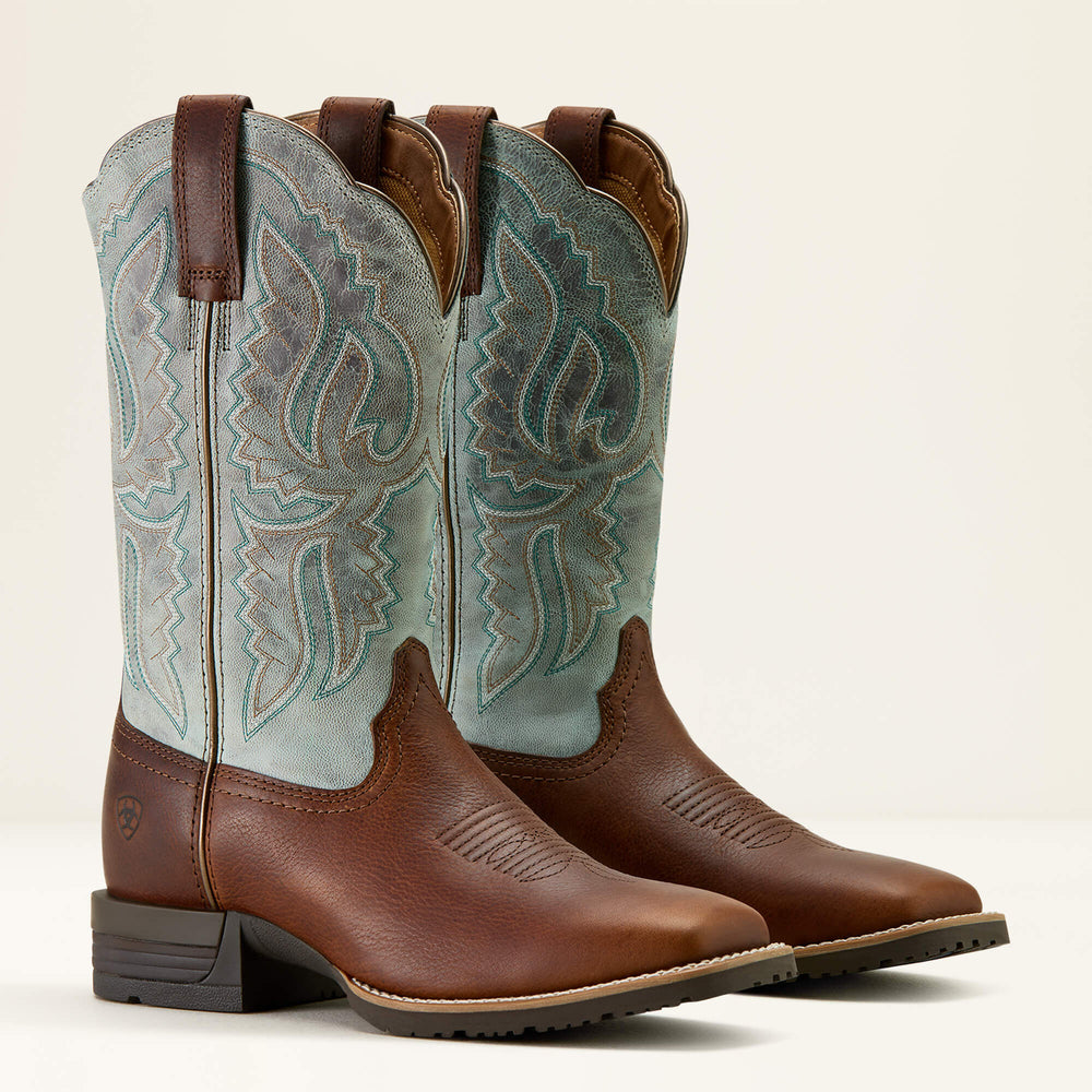 Women Hybrid Ranchwork Wide Square Toe Western Boot | Ariat Online