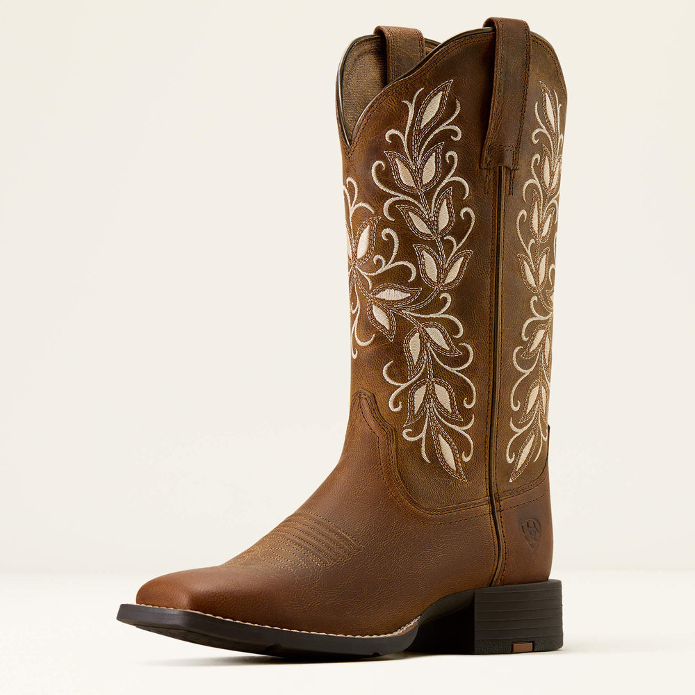 Women Round Up Holly Wide Square Toe Western Boot | Ariat on sale