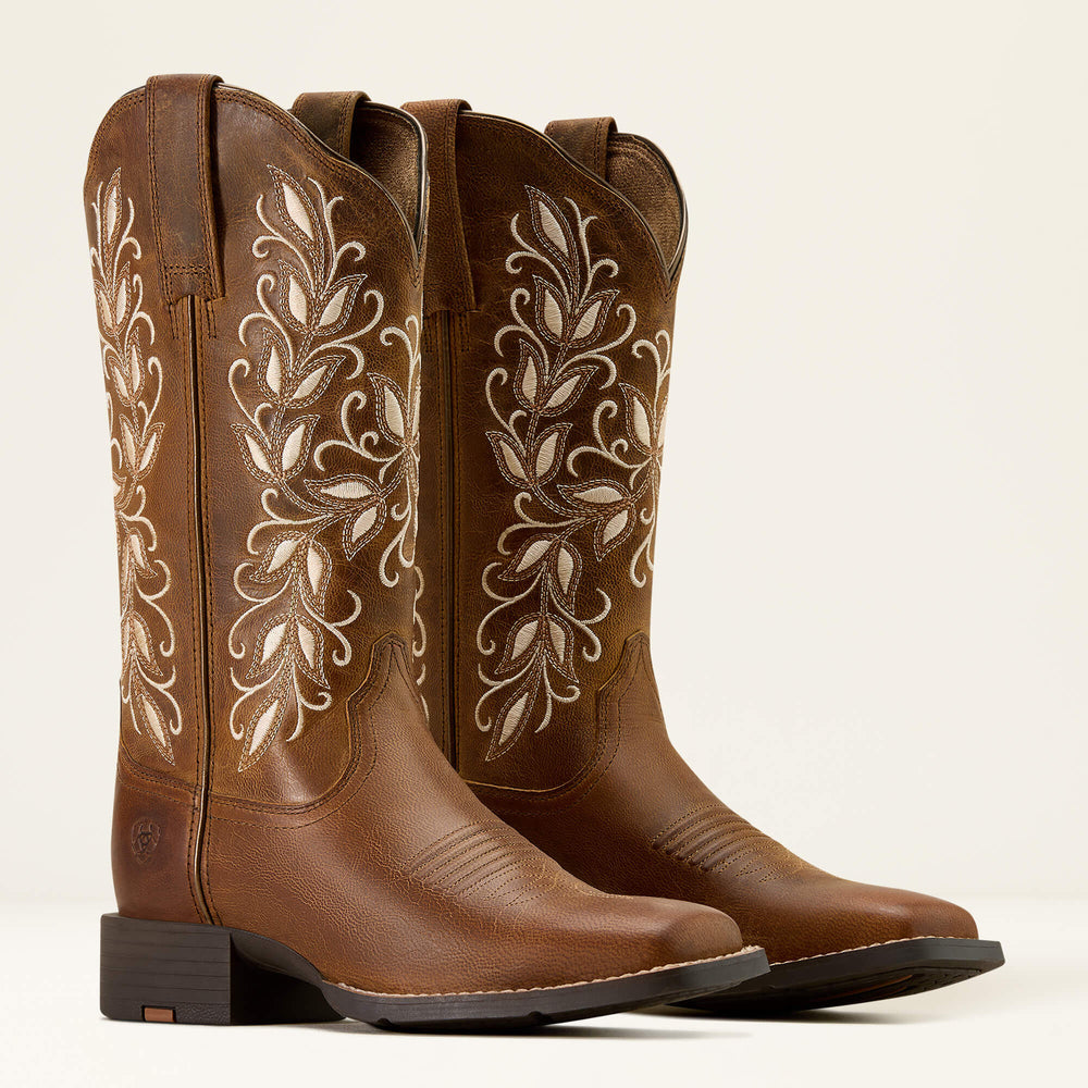 Women Round Up Holly Wide Square Toe Western Boot | Ariat on sale