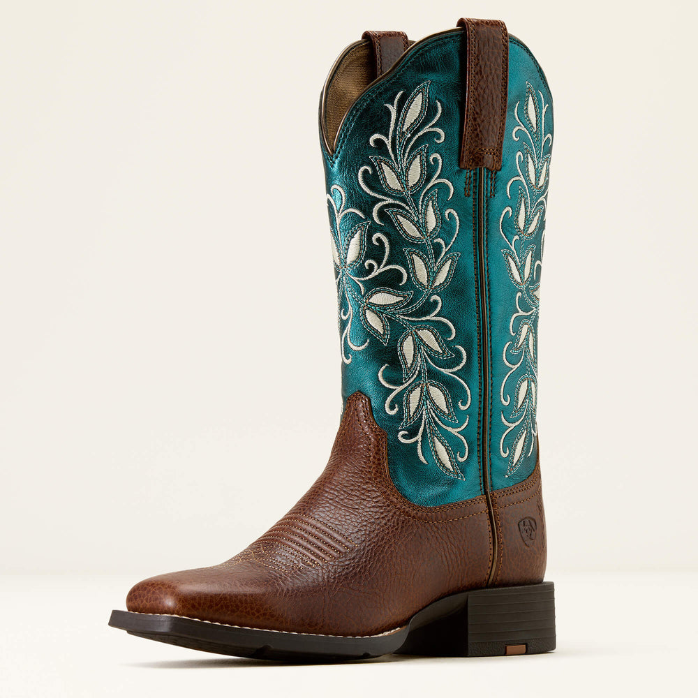 Women Round Up Holly Wide Square Toe Western Boot | Ariat Discount