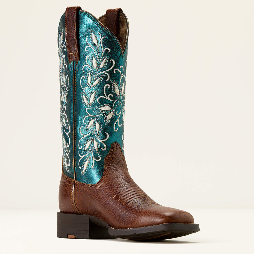 Women Round Up Holly Wide Square Toe Western Boot | Ariat Discount